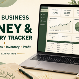 Small Business Bookkeeping and Inventory Bundle 3-in-1 digital download